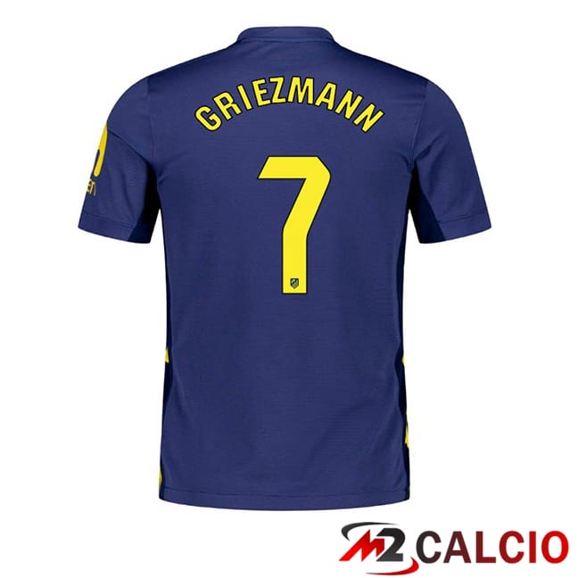 Maglie Calcio Personalizzate,Tute Calcio Squadre,Maglia Nazionale Italiana Calcio | Maglie Calcio Atletico Madrid (GRIEZMANN 7) Seconda Blu Reale 2025/2026