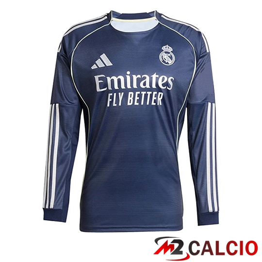 Maglie Calcio Personalizzate,Tute Calcio Squadre,Maglia Nazionale Italiana Calcio | Maglie Calcio Real Madrid Manica Lunga Seconda 2025 2026
