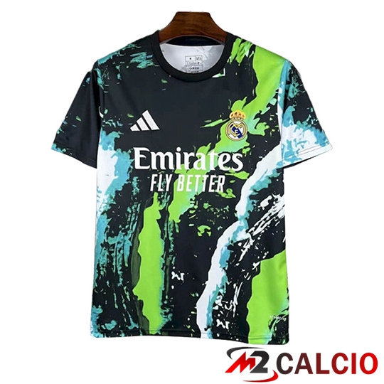 Maglie Calcio Personalizzate,Tute Calcio Squadre,Maglia Nazionale Italiana Calcio | Maglie Calcio Real Madrid Edizione Speciale Verde Nero 2025 2026