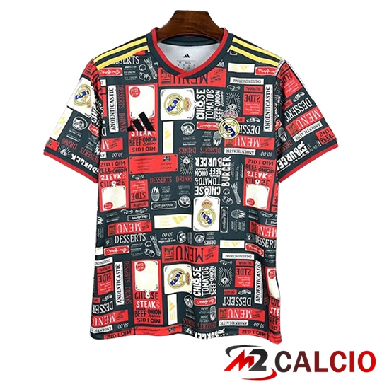 Maglie Calcio Personalizzate,Tute Calcio Squadre,Maglia Nazionale Italiana Calcio | Maglie Calcio Real Madrid Edizione Speciale Rosso Nero 2025 2026