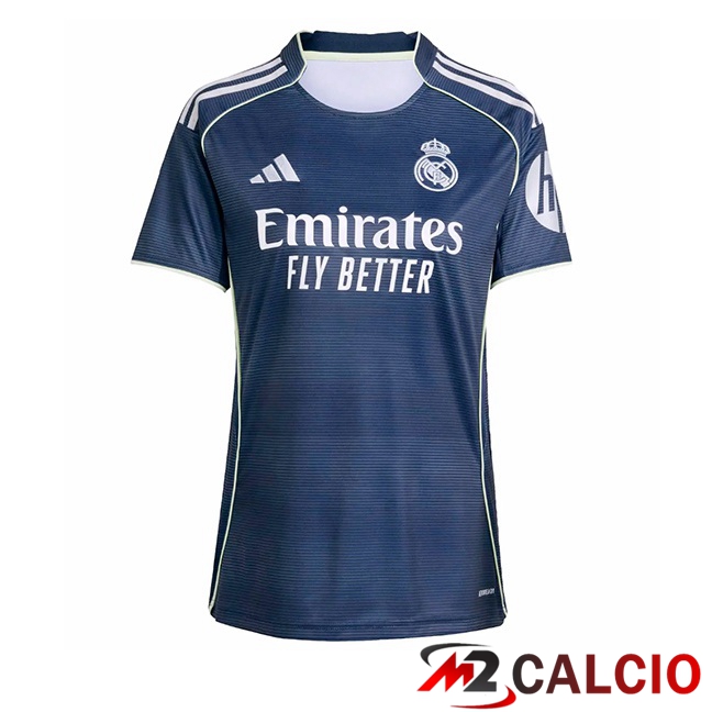 Maglie Calcio Personalizzate,Tute Calcio Squadre,Maglia Nazionale Italiana Calcio | Maglie Calcio Real Madrid Donna Seconda Blu Reale 2025/2026