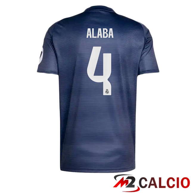 Maglie Calcio Personalizzate,Tute Calcio Squadre,Maglia Nazionale Italiana Calcio | Maglie Calcio Real Madrid (Alaba 4) Seconda Blu Reale 2025/2026