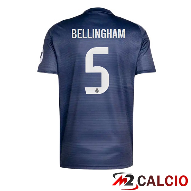 Maglie Calcio Personalizzate,Tute Calcio Squadre,Maglia Nazionale Italiana Calcio | Maglie Calcio Real Madrid (Bellingham 5) Seconda Blu Reale 2025/2026
