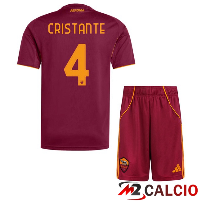 Maglie Calcio Personalizzate,Tute Calcio Squadre,Maglia Nazionale Italiana Calcio | Maglie Calcio AS Roma (CRISTANTE 4) Bambino Prima Rosso 2025/2026 Maglie Calcio Personalizzate,Tute Calcio Squadre,Maglia Nazionale Italiana Calcio | Maglie Calcio AS Roma (CRISTANTE 4) Bambino Prima Rosso 2025/2026