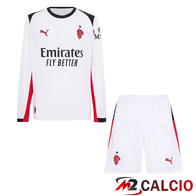 Maglie Calcio Personalizzate,Tute Calcio Squadre,Maglia Nazionale Italiana Calcio | Maglie Calcio AC Milan Bambino Seconda Manica Lunga Bianco 2025/2026 Maglie Calcio Personalizzate,Tute Calcio Squadre,Maglia Nazionale Italiana Calcio | Maglie Calcio AC Milan Bambino Seconda Manica Lunga Bianco 2025/2026
