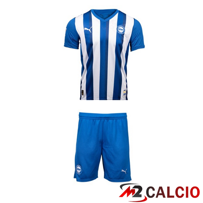 Maglie Calcio Deportivo Alaves Bambino Prima Blu Bianco 2025/2026