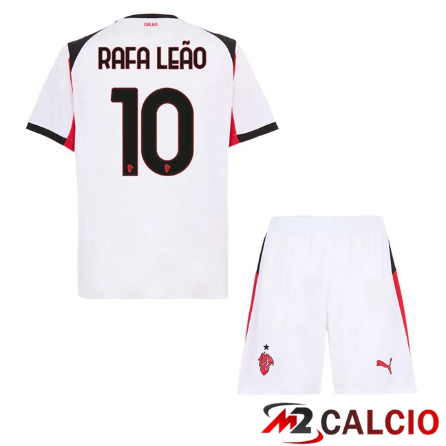 Maglie Calcio Personalizzate,Tute Calcio Squadre,Maglia Nazionale Italiana Calcio | Maglie Calcio AC Milan (Rafa Leão 10) Bambino Seconda Bianco 2025/2026 Maglie Calcio Personalizzate,Tute Calcio Squadre,Maglia Nazionale Italiana Calcio | Maglie Calcio AC Milan (Rafa Leão 10) Bambino Seconda Bianco 2025/2026