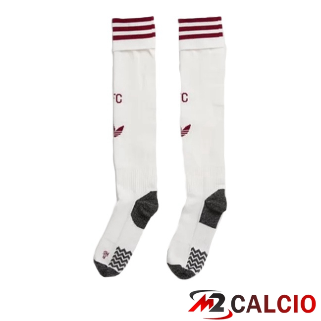 Calzini Calcio Arsenal Terza Bianco 2025/2026