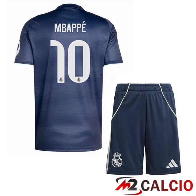 Maglie Calcio Personalizzate,Tute Calcio Squadre,Maglia Nazionale Italiana Calcio | Maglie Calcio Real Madrid (Mbappé 10) Bambino Seconda Blu Reale 2025/2026