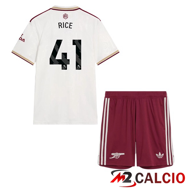 Maglie Calcio Personalizzate,Tute Calcio Squadre,Maglia Nazionale Italiana Calcio | Maglie Calcio Arsenal (RICE 41) Bambino Terza Bianco 2025/2026 Maglie Calcio Personalizzate,Tute Calcio Squadre,Maglia Nazionale Italiana Calcio | Maglie Calcio Arsenal (RICE 41) Bambino Terza Bianco 2025/2026