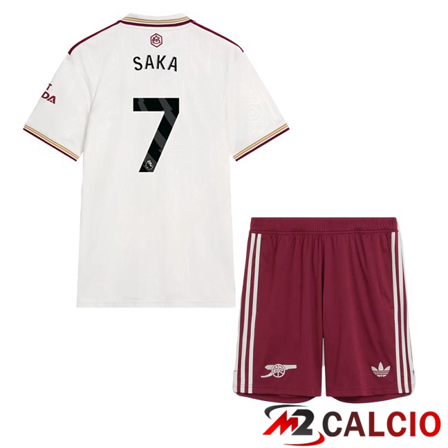 Maglie Calcio Personalizzate,Tute Calcio Squadre,Maglia Nazionale Italiana Calcio | Maglie Calcio Arsenal (SAKA 7) Bambino Terza Bianco 2025/2026 Maglie Calcio Personalizzate,Tute Calcio Squadre,Maglia Nazionale Italiana Calcio | Maglie Calcio Arsenal (SAKA 7) Bambino Terza Bianco 2025/2026