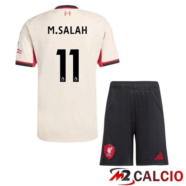 Maglie Calcio Personalizzate,Tute Calcio Squadre,Maglia Nazionale Italiana Calcio | Maglie Calcio FC Liverpool (M.SALAH 11) Bambino Seconda Giallo 2025/2026