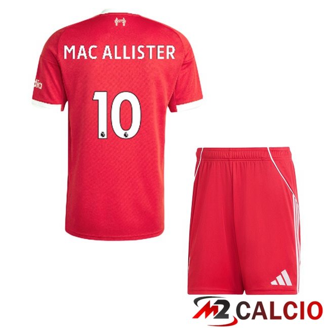 Maglie Calcio Personalizzate,Tute Calcio Squadre,Maglia Nazionale Italiana Calcio | Maglie Calcio FC Liverpool (MAC ALLISTER 10) Bambino Prima Rosso 2025/2026