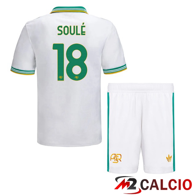 Maglie Calcio Personalizzate,Tute Calcio Squadre,Maglia Nazionale Italiana Calcio | Maglie Calcio AS Roma (SOULÉ 18) Bambino Terza Bianco 2025/2026 Maglie Calcio Personalizzate,Tute Calcio Squadre,Maglia Nazionale Italiana Calcio | Maglie Calcio AS Roma (SOULÉ 18) Bambino Terza Bianco 2025/2026