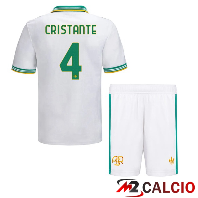 Maglie Calcio Personalizzate,Tute Calcio Squadre,Maglia Nazionale Italiana Calcio | Maglie Calcio AS Roma (CRISTANTE 4) Bambino Terza Bianco 2025/2026 Maglie Calcio Personalizzate,Tute Calcio Squadre,Maglia Nazionale Italiana Calcio | Maglie Calcio AS Roma (CRISTANTE 4) Bambino Terza Bianco 2025/2026