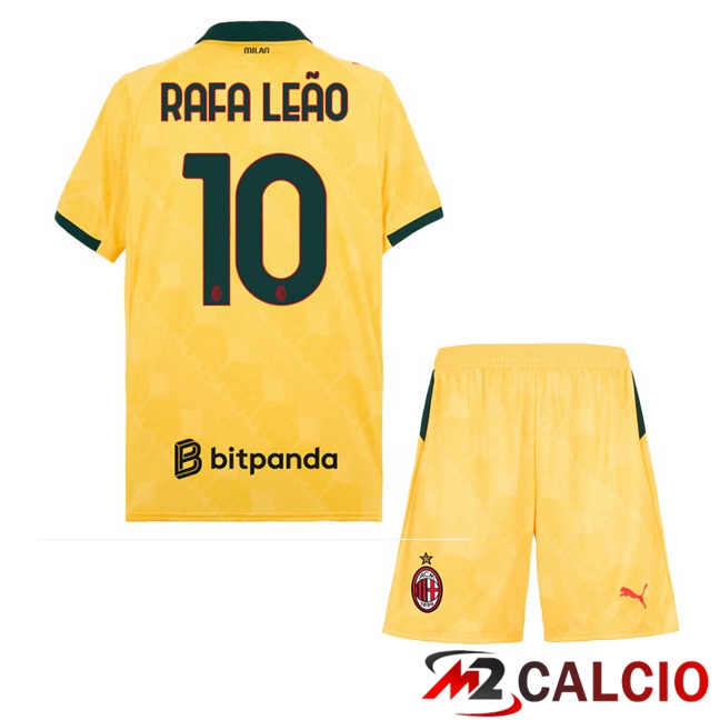 Maglie Calcio Personalizzate,Tute Calcio Squadre,Maglia Nazionale Italiana Calcio | Maglie Calcio AC Milan (Rafa Leão 10) Bambino Terza Giallo 2025/2026 Maglie Calcio Personalizzate,Tute Calcio Squadre,Maglia Nazionale Italiana Calcio | Maglie Calcio AC Milan (Rafa Leão 10) Bambino Terza Giallo 2025/2026