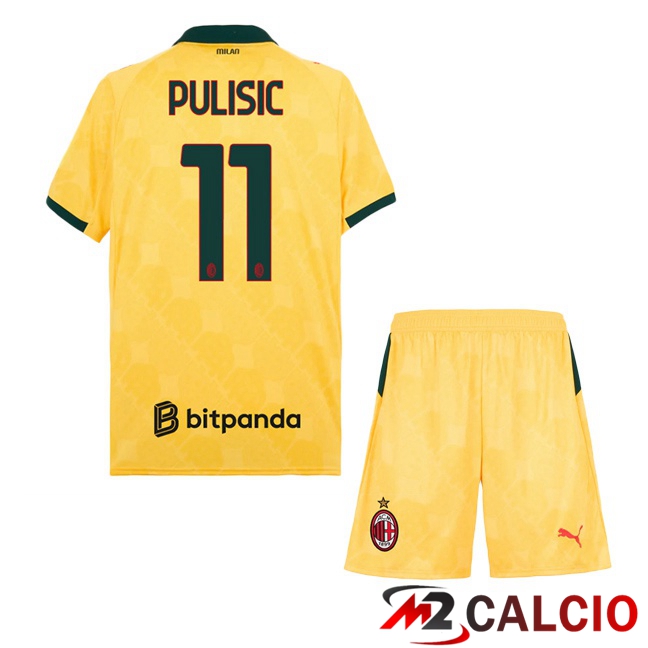 Maglie Calcio Personalizzate,Tute Calcio Squadre,Maglia Nazionale Italiana Calcio | Maglie Calcio AC Milan (Pulisic 11) Bambino Terza Giallo 2025/2026 Maglie Calcio Personalizzate,Tute Calcio Squadre,Maglia Nazionale Italiana Calcio | Maglie Calcio AC Milan (Pulisic 11) Bambino Terza Giallo 2025/2026