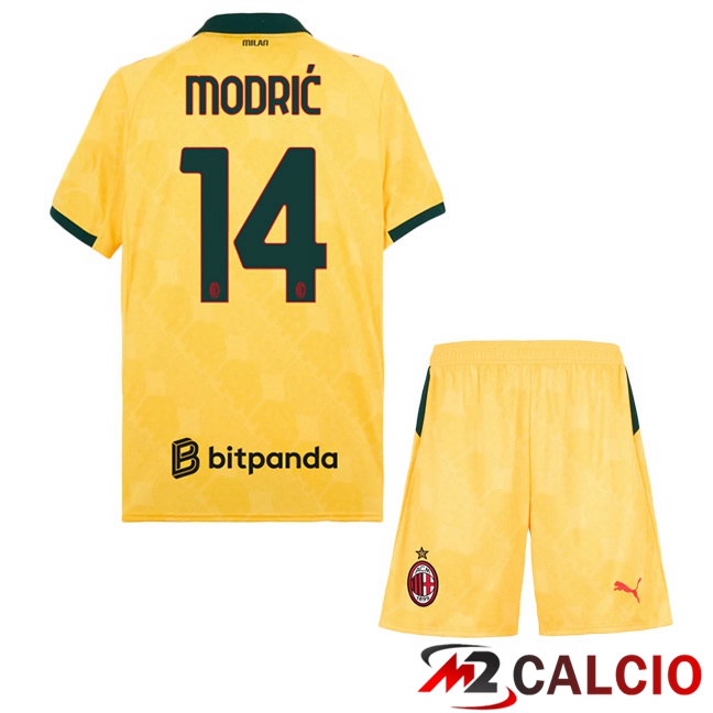 Maglie Calcio Personalizzate,Tute Calcio Squadre,Maglia Nazionale Italiana Calcio | Maglie Calcio AC Milan (Modrić 14) Bambino Terza Giallo 2025/2026 Maglie Calcio Personalizzate,Tute Calcio Squadre,Maglia Nazionale Italiana Calcio | Maglie Calcio AC Milan (Modrić 14) Bambino Terza Giallo 2025/2026