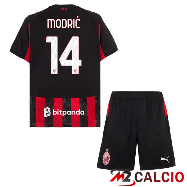 Maglie Calcio Personalizzate,Tute Calcio Squadre,Maglia Nazionale Italiana Calcio | Maglie Calcio AC Milan (Modrić 14) Bambino Prima Rosso Nero 2025/2026 Maglie Calcio Personalizzate,Tute Calcio Squadre,Maglia Nazionale Italiana Calcio | Maglie Calcio AC Milan (Modrić 14) Bambino Prima Rosso Nero 2025/2026