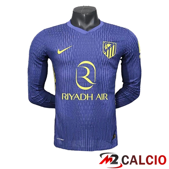Maglie Calcio Personalizzate,Tute Calcio Squadre,Maglia Nazionale Italiana Calcio | Maglie Calcio Atletico Madrid Seconda Manica Lunga 2025/2026