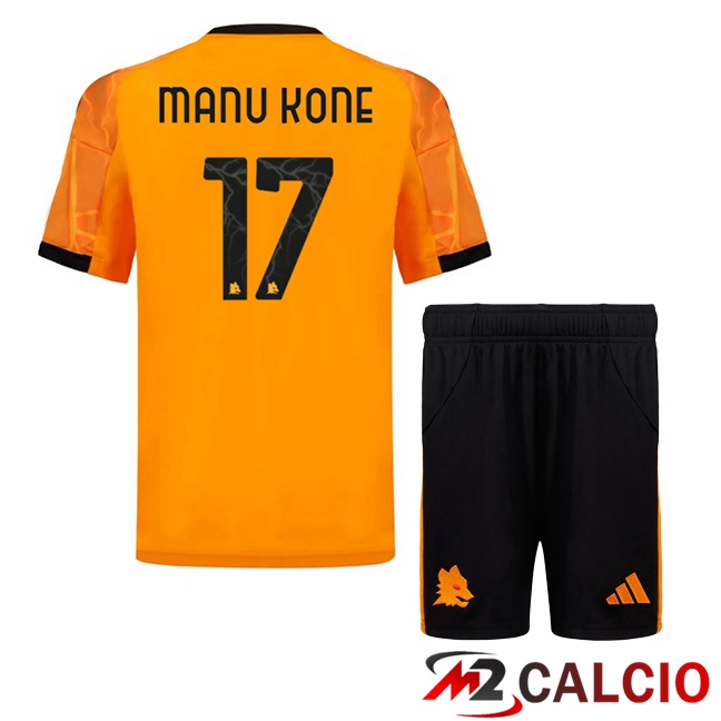 Maglie Calcio Personalizzate,Tute Calcio Squadre,Maglia Nazionale Italiana Calcio | Maglie Calcio AS Roma (MANU KONE 17) Bambino Seconda Giallo 2025/2026 Maglie Calcio Personalizzate,Tute Calcio Squadre,Maglia Nazionale Italiana Calcio | Maglie Calcio AS Roma (MANU KONE 17) Bambino Seconda Giallo 2025/2026