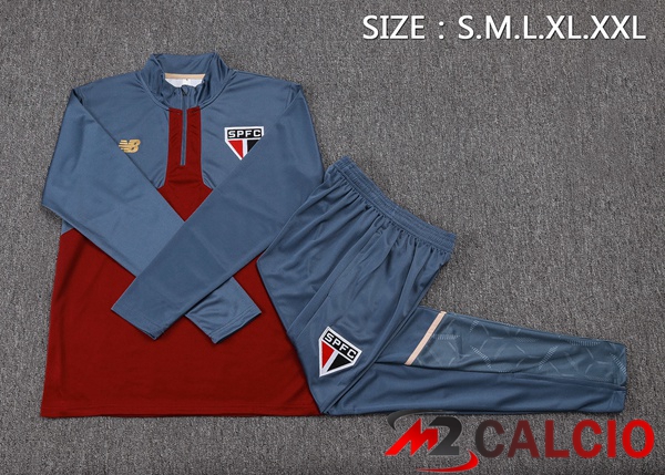 Insieme Tuta Calcio Sao Paulo FC Rosso Grigio 2025/2026