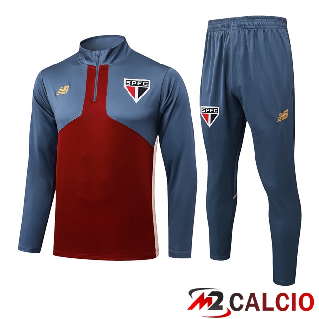 Insieme Tuta Calcio Sao Paulo FC Rosso Grigio 2025/2026