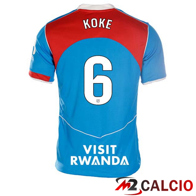 Maglie Calcio Personalizzate,Tute Calcio Squadre,Maglia Nazionale Italiana Calcio | Maglie Calcio Atletico Madrid (KOKE 6) Terza Blu 2025/2026