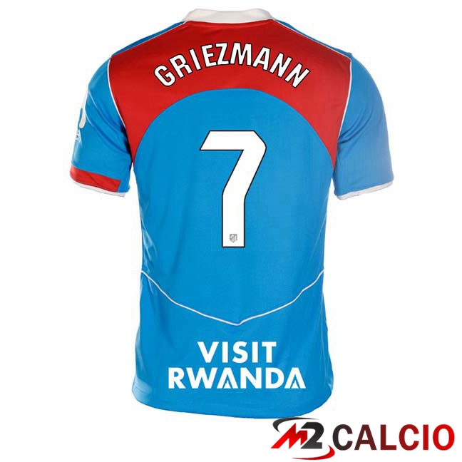 Maglie Calcio Personalizzate,Tute Calcio Squadre,Maglia Nazionale Italiana Calcio | Maglie Calcio Atletico Madrid (GRIEZMANN 7) Terza Blu 2025/2026