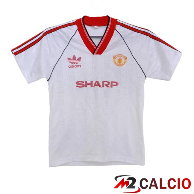 Maglie Calcio Manchester United Retro Seconda Bianco 1988-1990