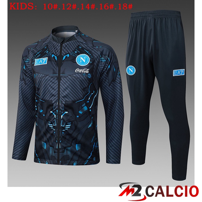 Insieme Tuta Calcio - Giacca SSC Napoli Bambino Grigio 2025/2026
