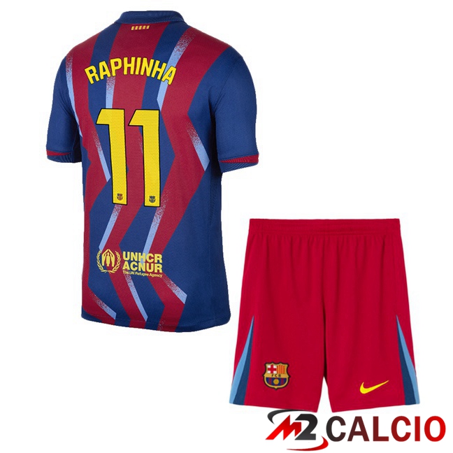 Maglie Calcio Personalizzate,Tute Calcio Squadre,Maglia Nazionale Italiana Calcio | Maglie Calcio FC Barcellona (RAPHINHA 11) Bambino Quarto Blu Rosso 2025/2026 Maglie Calcio Personalizzate,Tute Calcio Squadre,Maglia Nazionale Italiana Calcio | Maglie Calcio FC Barcellona (RAPHINHA 11) Bambino Quarto Blu Rosso 2025/2026