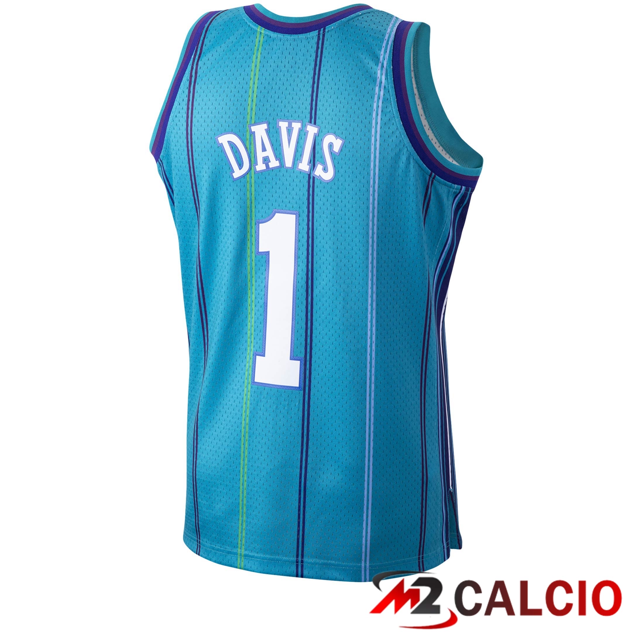 Maglie Mitchell & Ness Baron Davis Teal Charlotte Hornets 1999/00 Hardwood Classics Swingman Maglie Da Uomo