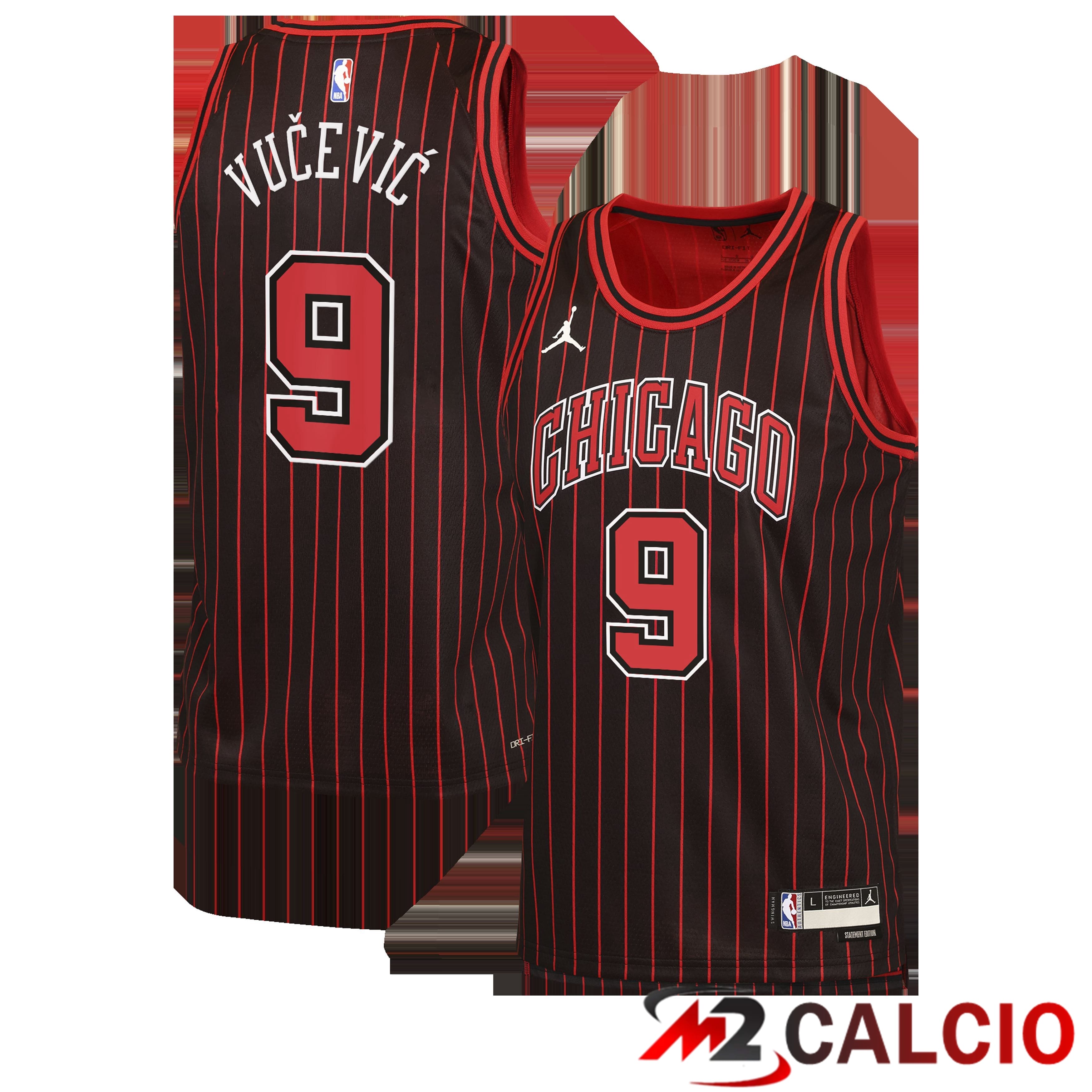 Maglie Jordan Brand Statement Edition Dei Chicago Bulls - Nera - Nikola Vučević - Bambino