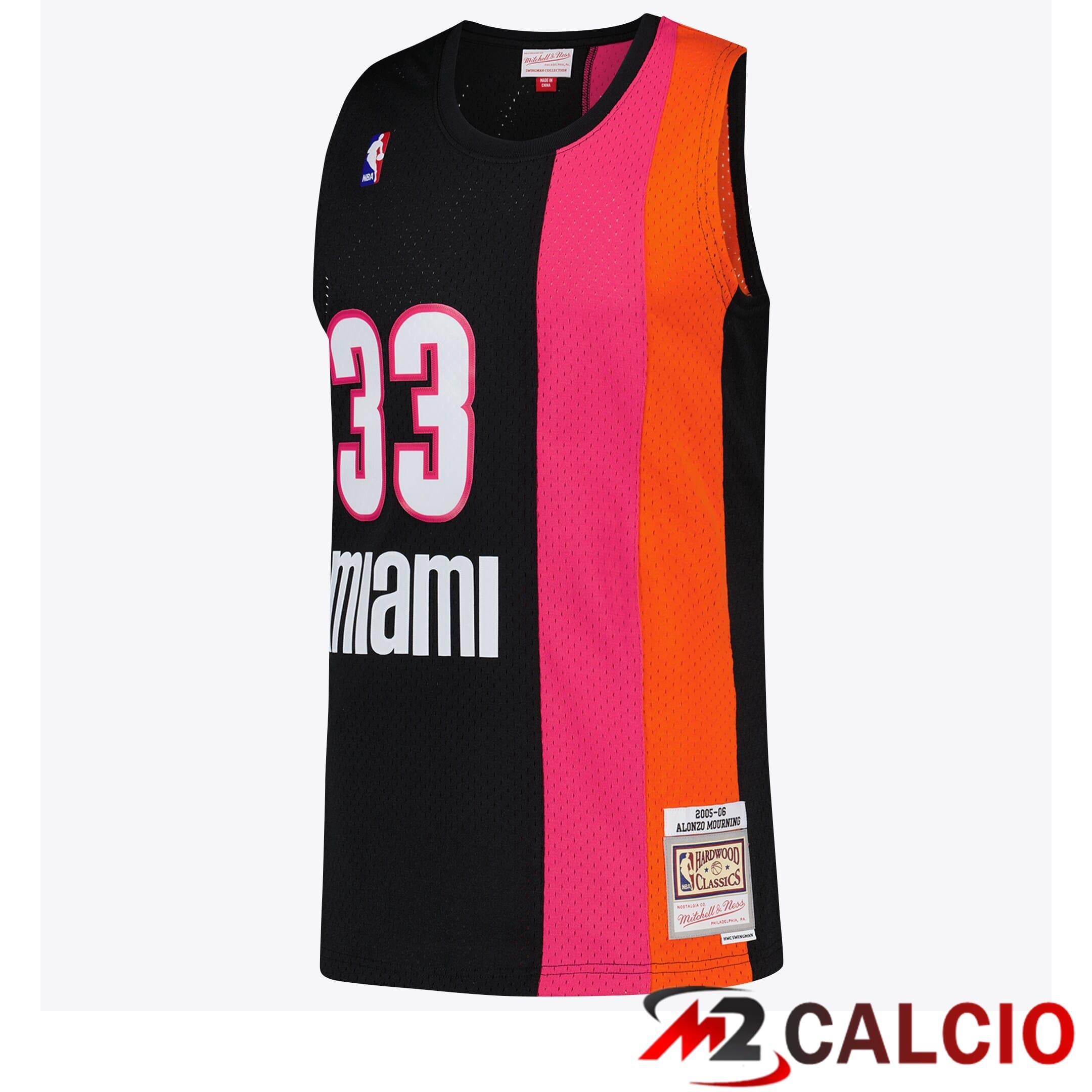 Maglie Miami Heat NBA Alonzo Mourning Hardwood Classics Road Di Mitchell & Ness - Uomo