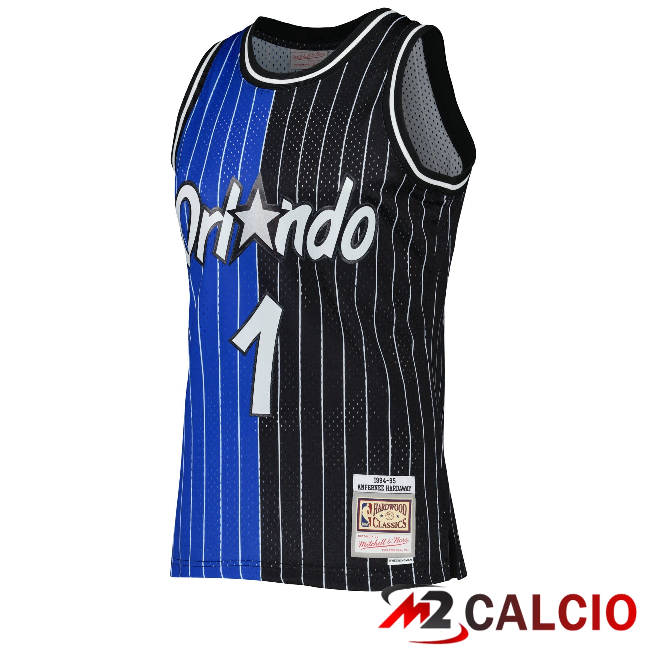 Maglie Swingman Split Mitchell & Ness Hardwood Classics 1994/95 di Penny Hardaway Orlando Magic – Blu/Nero
