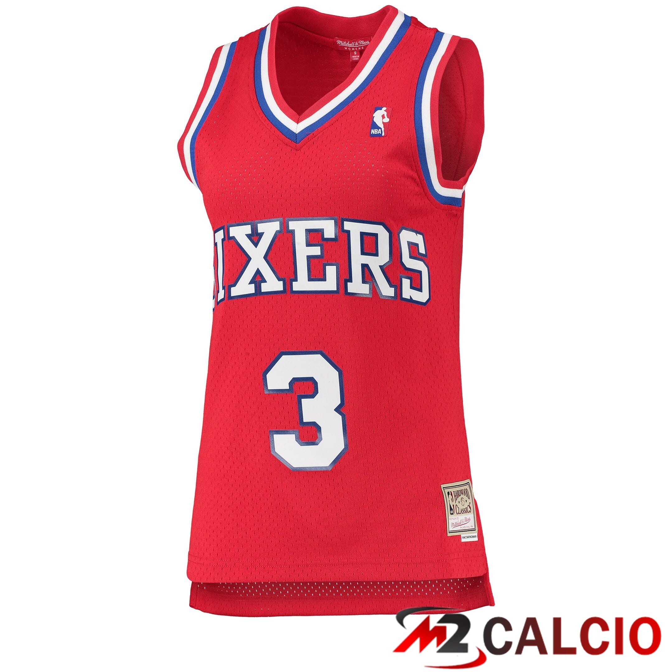 Maglie Mitchell & Ness Allen Iverson Philadelphia 76ers Rossa 2002/03 Hardwood Classics Swingman Da Donna