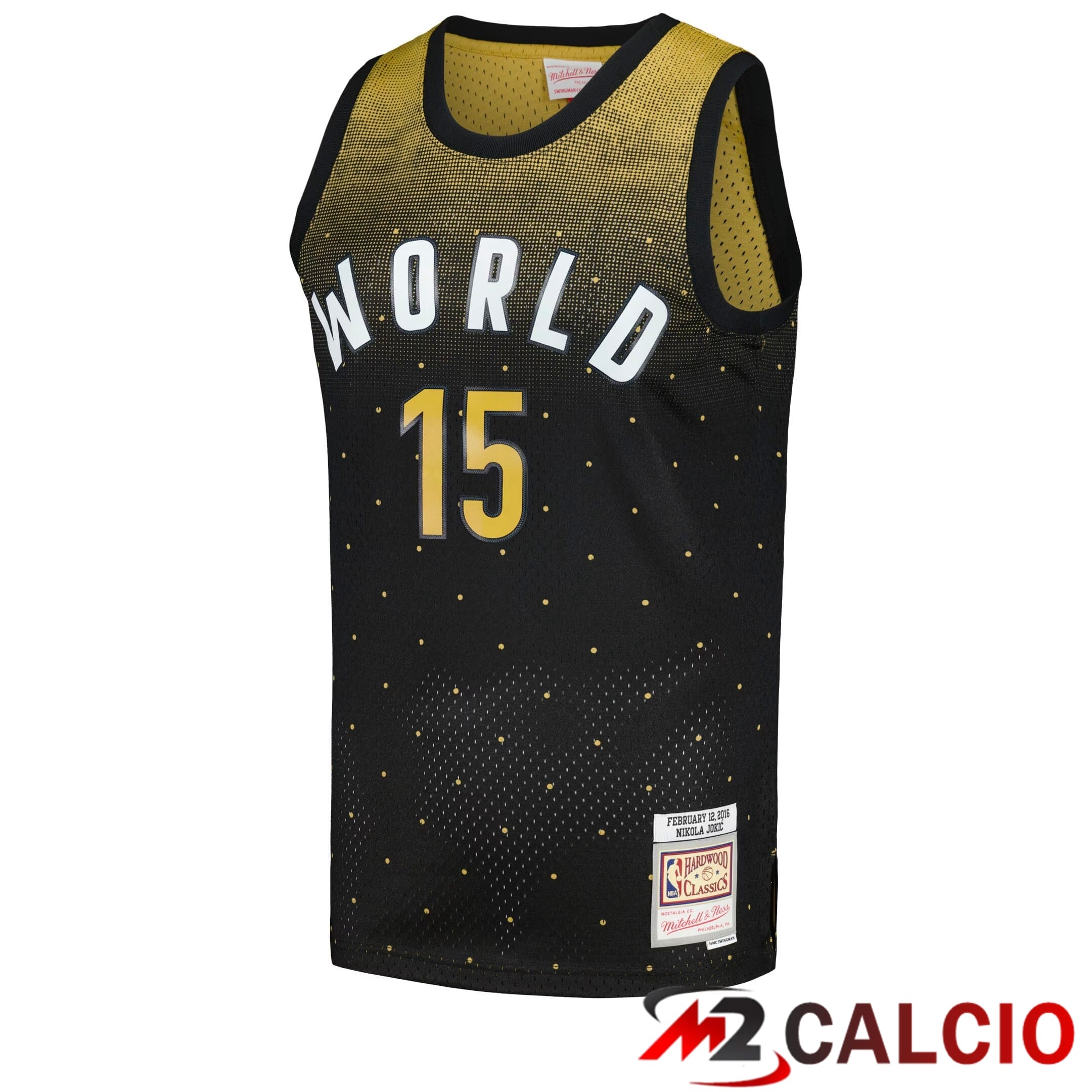Maglie Da Uomo Mitchell & Ness Nikola Jokic Nera 2016 NBA Rising Stars Challenge Hardwood Classics Swingman