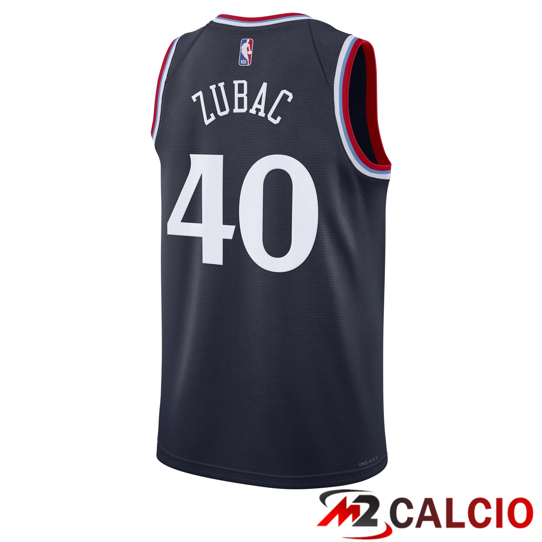 Maglie La Clippers Nike Icon Edition Swingman - Blu Scuro - Ivica Zubac - Unisex