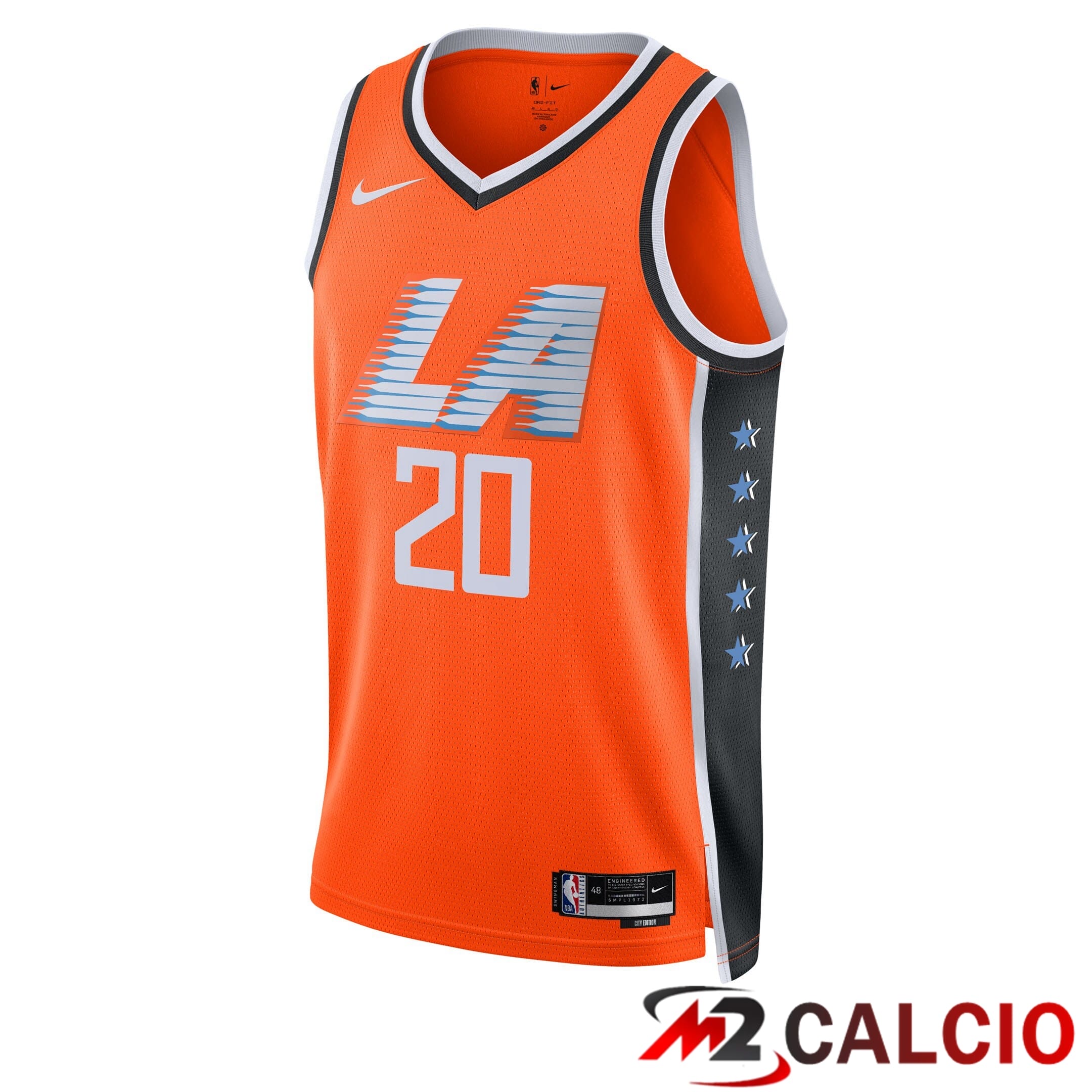 Maglie La Clippers Nike 2025/26 City Edition Swingman - Arancione - John Collins - Unisex