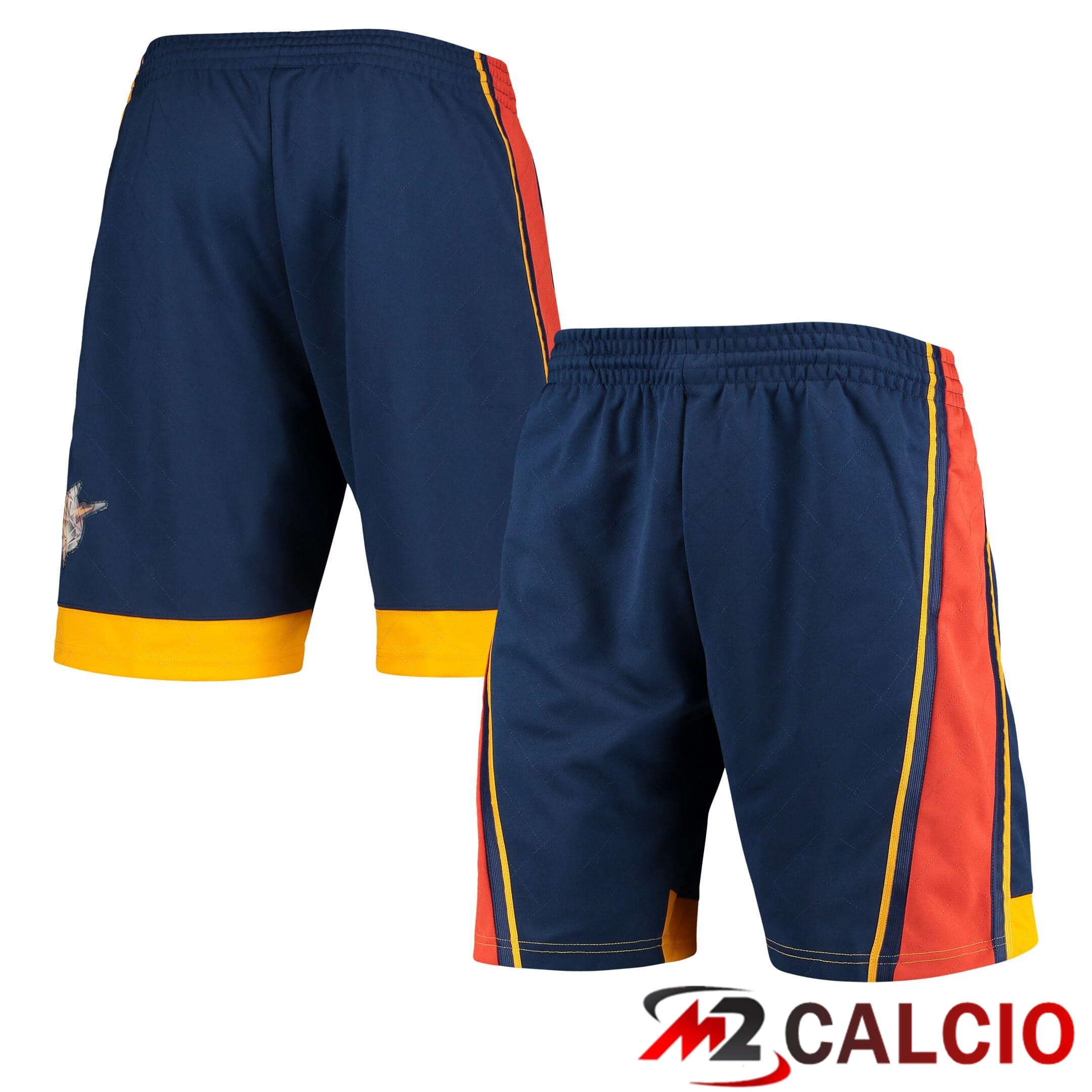 Pantaloncini Swingman Da Uomo Mitchell & Ness Navy Golden State Warriors 2009 Hardwood Classics 75th Anniversary