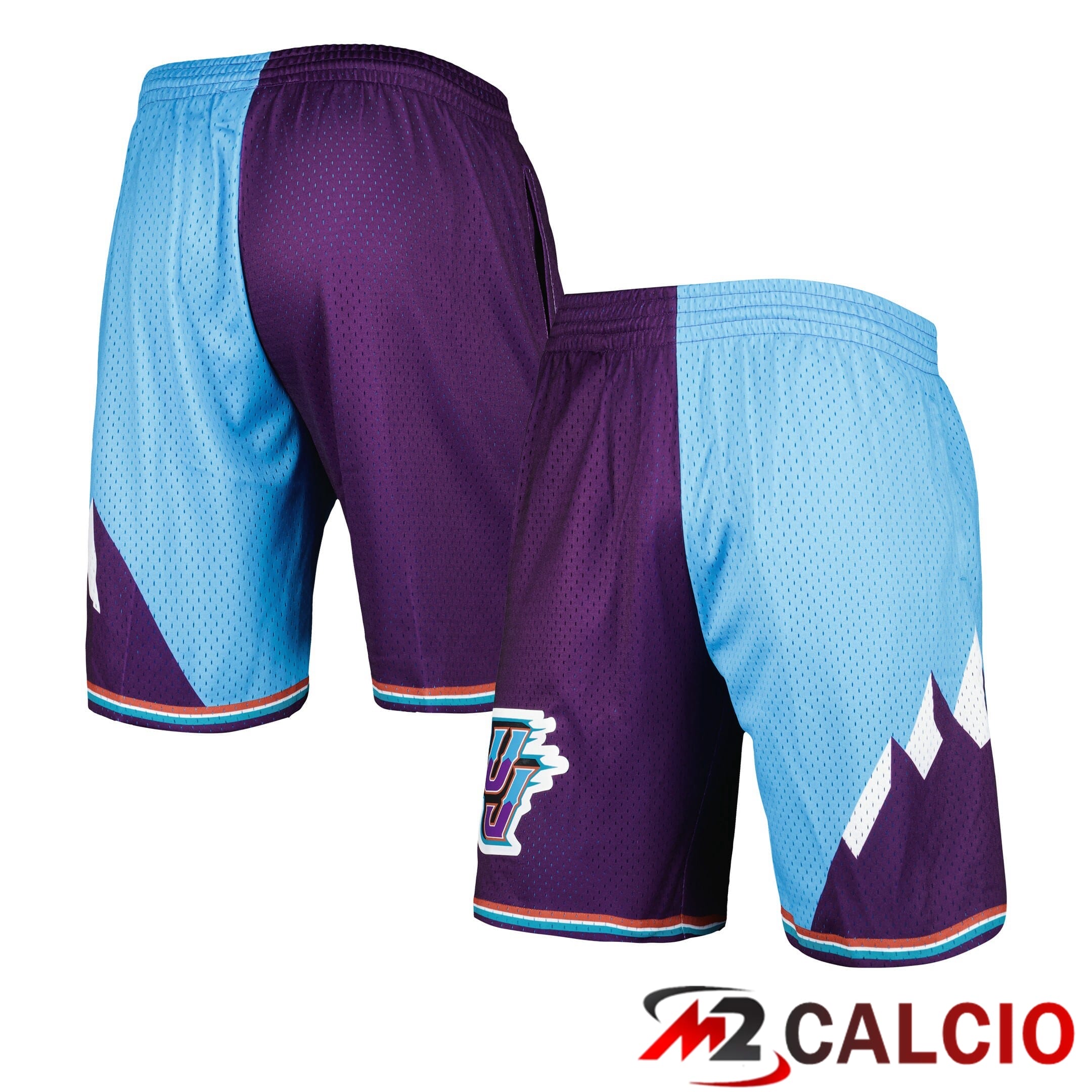 Pantaloncini Swingman Divisi Mitchell & Ness Turchese/Viola Utah Jazz Hardwood Classics 1996 Da Uomo