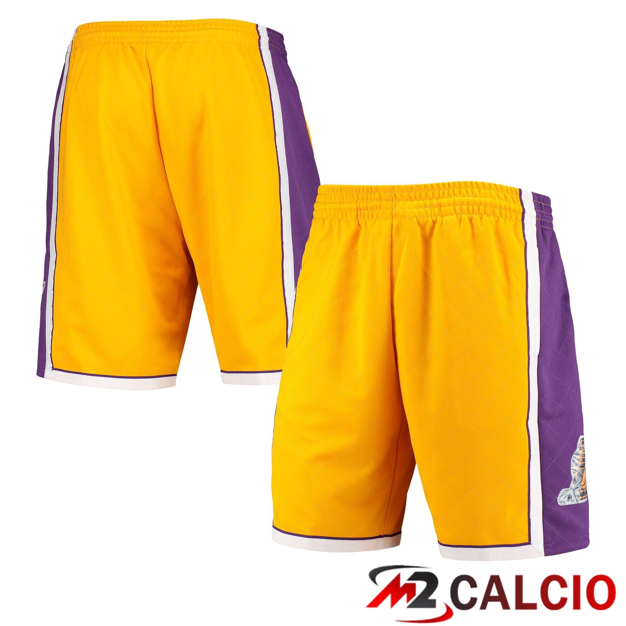 Pantaloncini Swingman Da Uomo Mitchell & Ness Gold Los Angeles Laker 2009 Hardwood Classics 75th Anniversary
