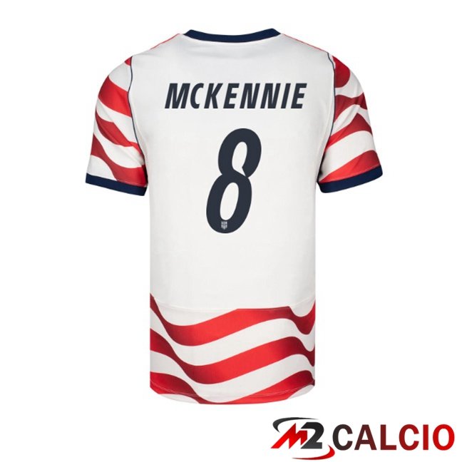 Maglie Calcio USA (Weston McKennie 8) Prima Rosso Bianco 2026/2027