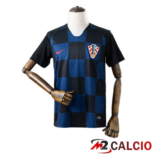 Maglie Calcio Croazia Retro Seconda Blu Reale 2018