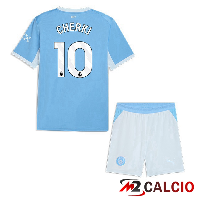 Maglie Calcio Manchester City (Rayan Cherki 10) Bambino Prima Blu 2026/2027