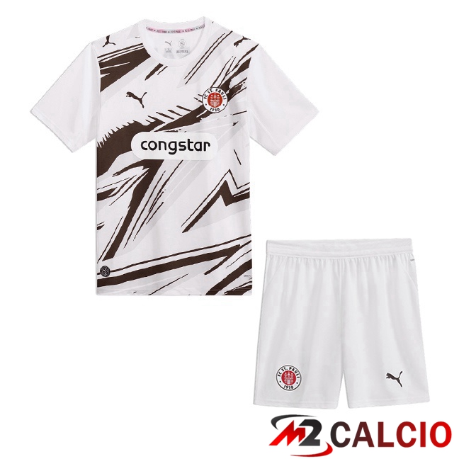 Maglie Calcio FC St. Pauli Bambino Seconda Bianco Marrone 2026/2027
