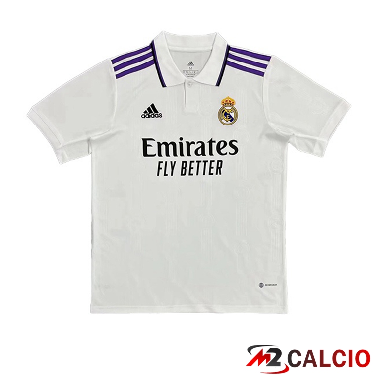Maglie Calcio Personalizzate,Tute Calcio Squadre,Maglia Nazionale Italiana Calcio | Maglie Calcio Real Madrid Prima Version Fuite Bianco 2022/2023