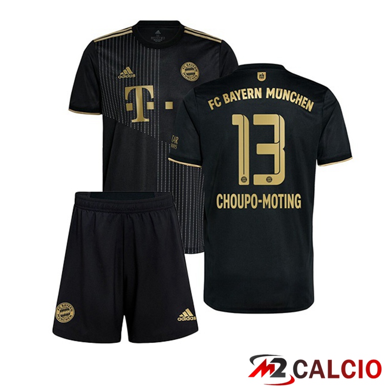 Maglie Calcio Personalizzate,Tute Calcio Squadre,Maglia Nazionale Italiana Calcio | Maglia Bayern Monaco (Choupo-Moting 13) Bambino Seconda Nero 2021/22