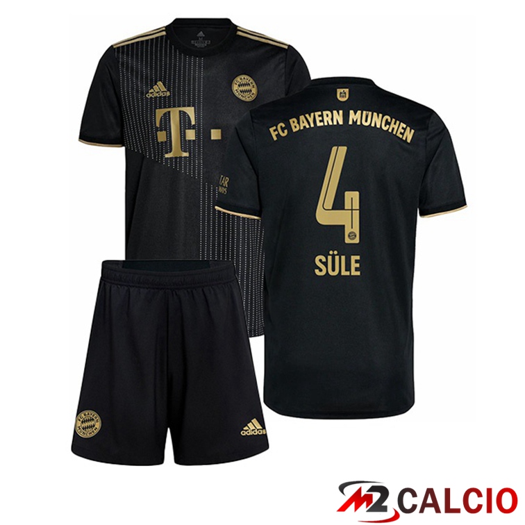 Maglie Calcio Personalizzate,Tute Calcio Squadre,Maglia Nazionale Italiana Calcio | Maglia Bayern Monaco (Süle 4) Bambino Seconda Nero 2021/22